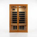 Infrared Sauna Built for Daily Home Wellness, FAR Carbon Heaters, Hemlock Wood, Low EMF Digital Control
