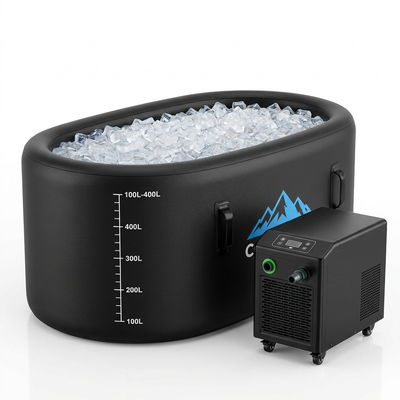 Cold Plunge Tub Built for Athletic Recovery, 248 Gallon Capacity, 1HP Chiller, Water Treatment Kit