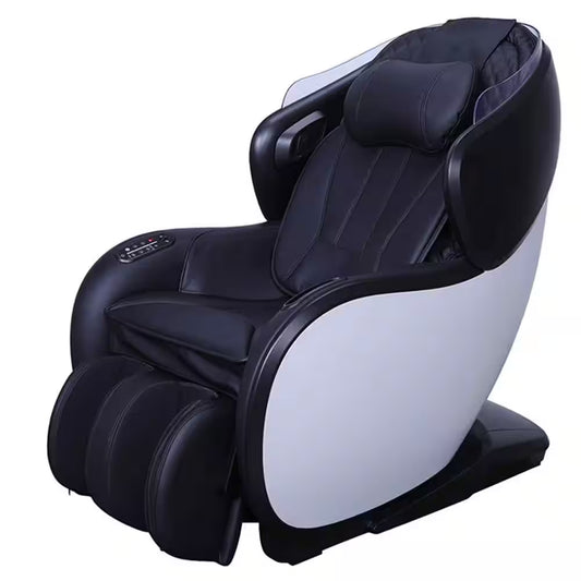 Circ 3 Black Synthetic Leather Heated Zero Gravity SL Track Massage Chair with Bluetooth Speakers and Reversable Ottoman