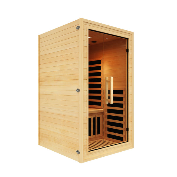 1–2 Person Far-Infrared Sauna with Red Light Therapy