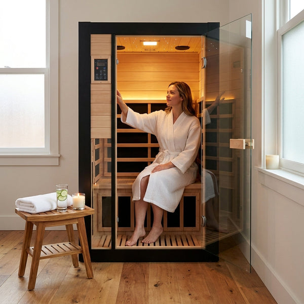 Personal Infrared Sauna Built for Daily Wellness, Low-EMF Graphene Heat, Starry Light Ceiling, Built-In Speakers