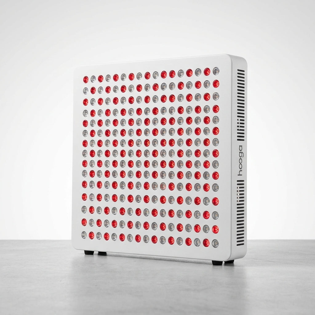 Red Light Therapy Panel Device – Large Panel, 660Nm Red & 850Nm near Infrared Light Therapy, LED Light Therapy Lamp, 200 Leds, Timer, Hanging Kit Included – HG1000 — Studio Shot