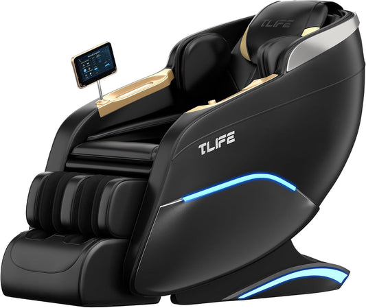 Massage Chair Full Body 160° Zero Gravity Sl-Track, 12 Modes, Black